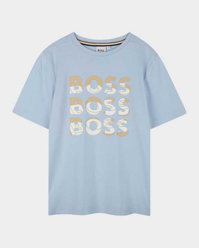 Boy's Multi Logo Short-Sleeve T-Shirt, Size 4-5